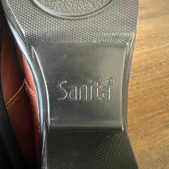 Sanita Professional Nicky Suze Brown Leather Clogs with Buckle- Size EU 38 US 7 - Picture 8 of 11